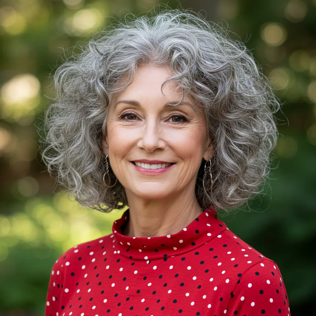 #6 Medium Curly Bob with Volume