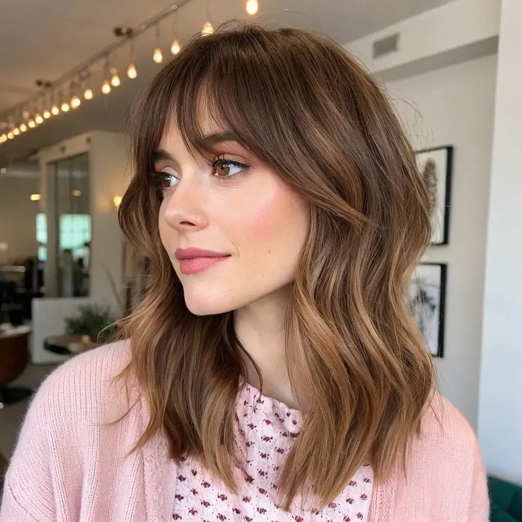 #6 Layered Cut with Curtain Bangs