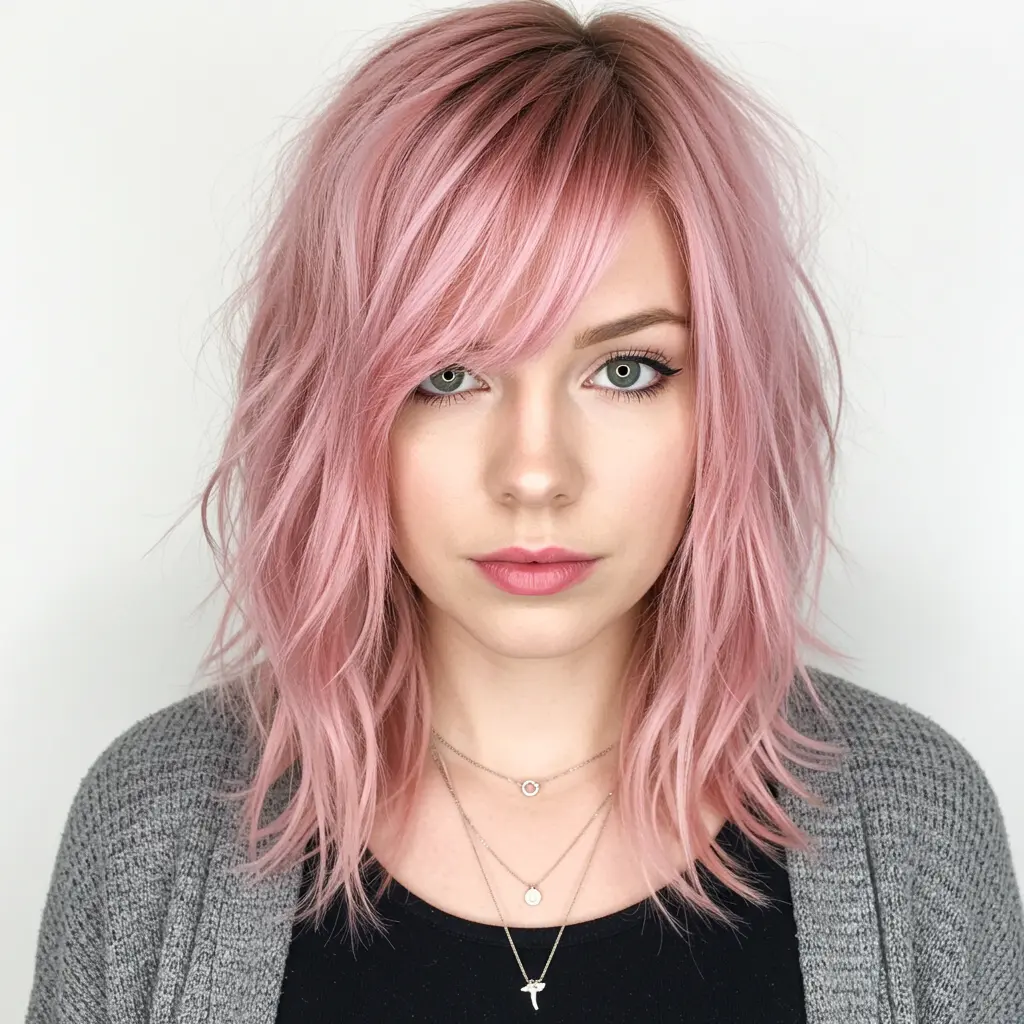 #6 Thick Bangs and Medium-Length Layers