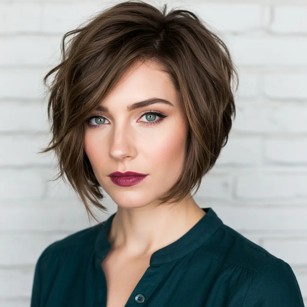 #6 Textured Bob with Tousled Layers