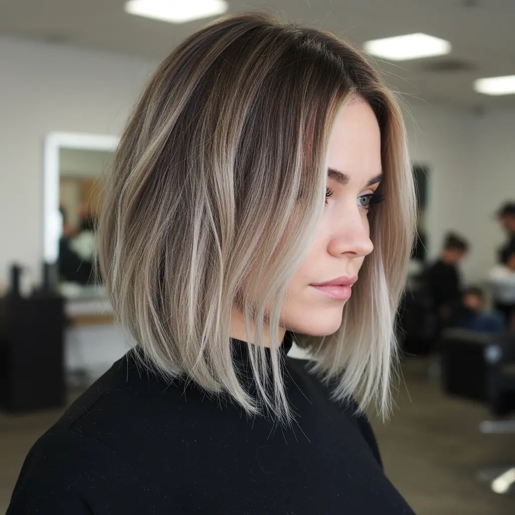 #8 Dark Rooted Blunt Cut