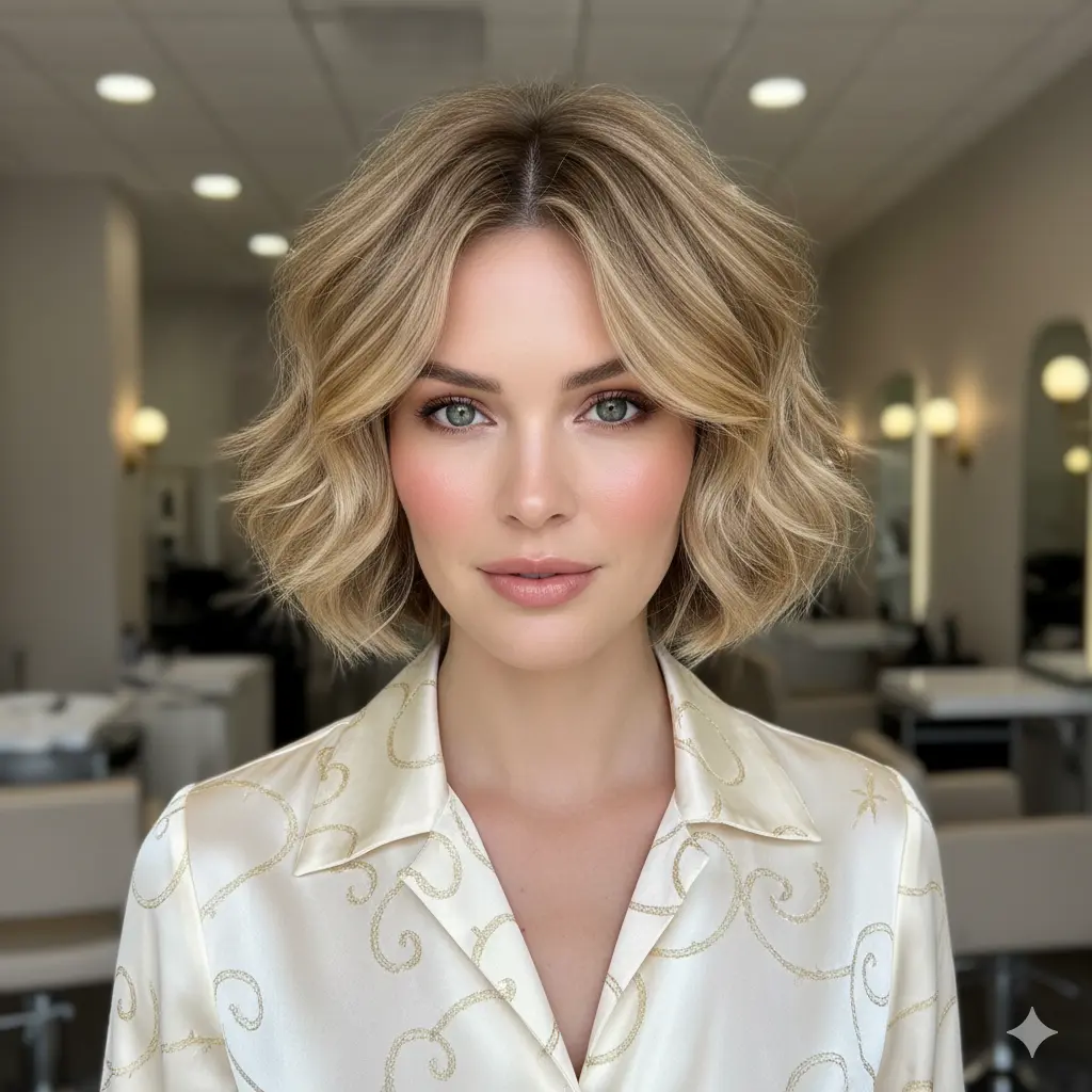 #8 Short Fluffy Layers with Defined Side Part