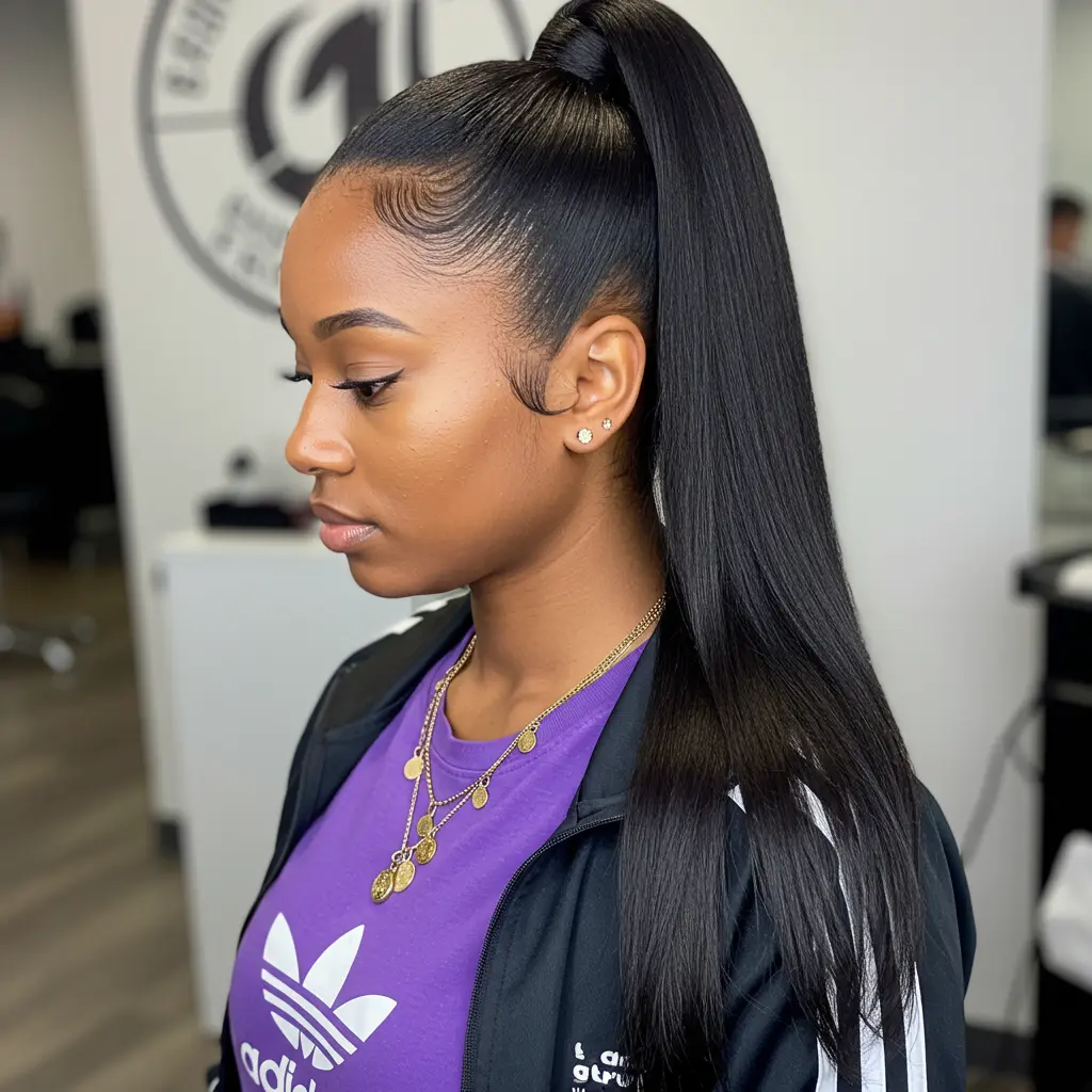 #8 High Ponytail with Sleek Wraparound Base