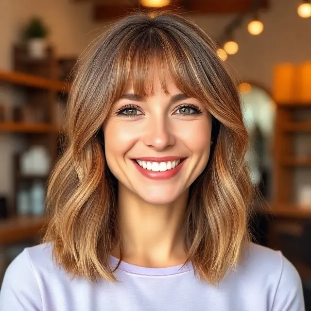 #9 Shaggy Long Bob With Fringe