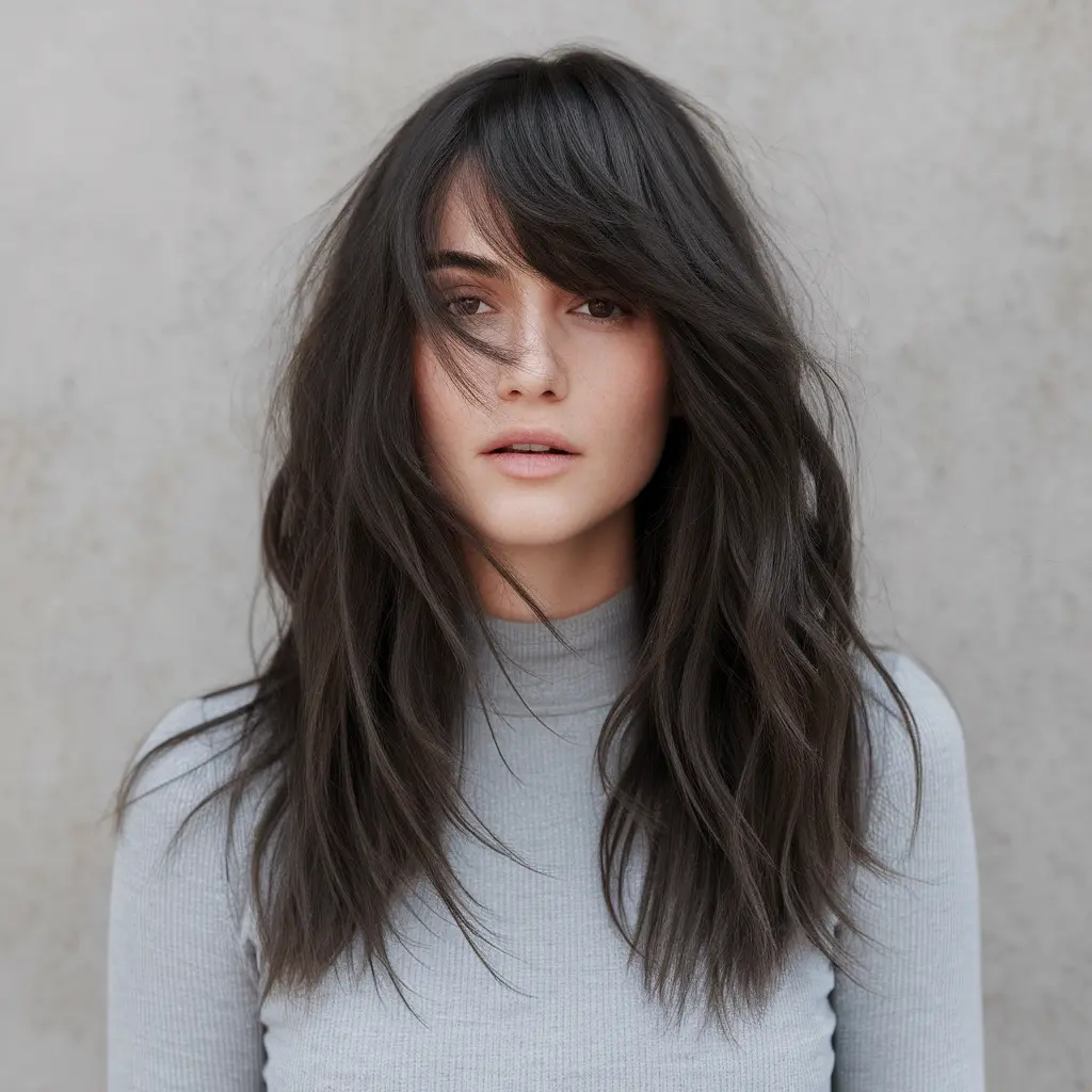 Soft Shag with Loose Waves and Face Frame