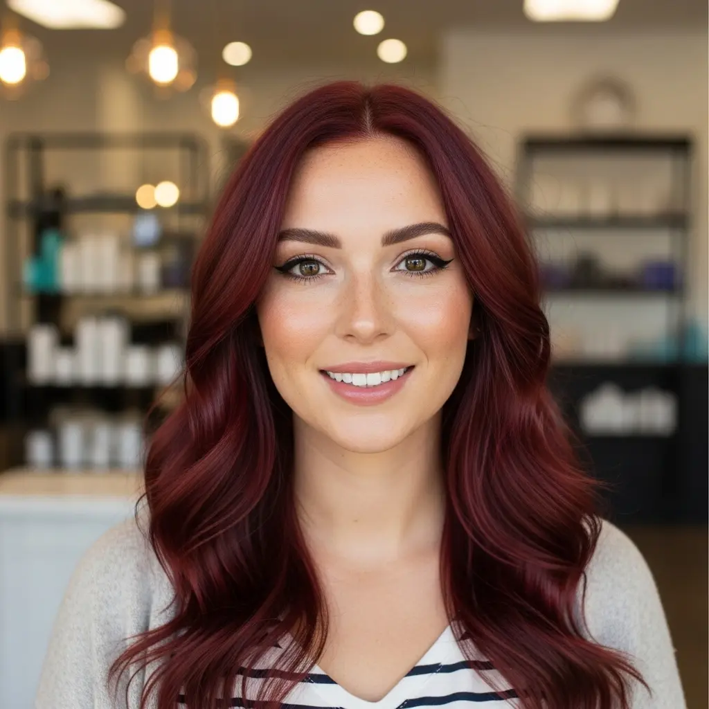 #19 Gorgeous Cherry Red Waves with Subtle Layers