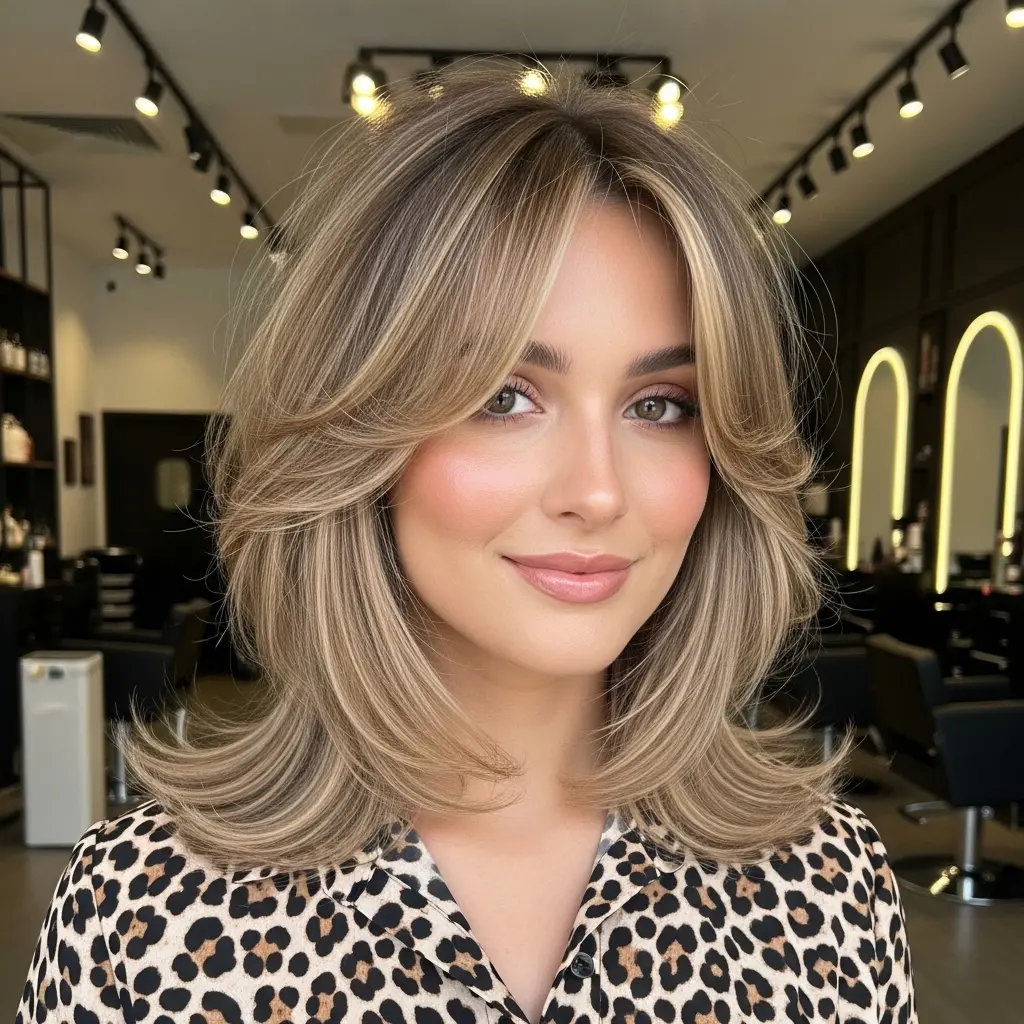 #5 Razor Cut with Long Bangs and Short Layers