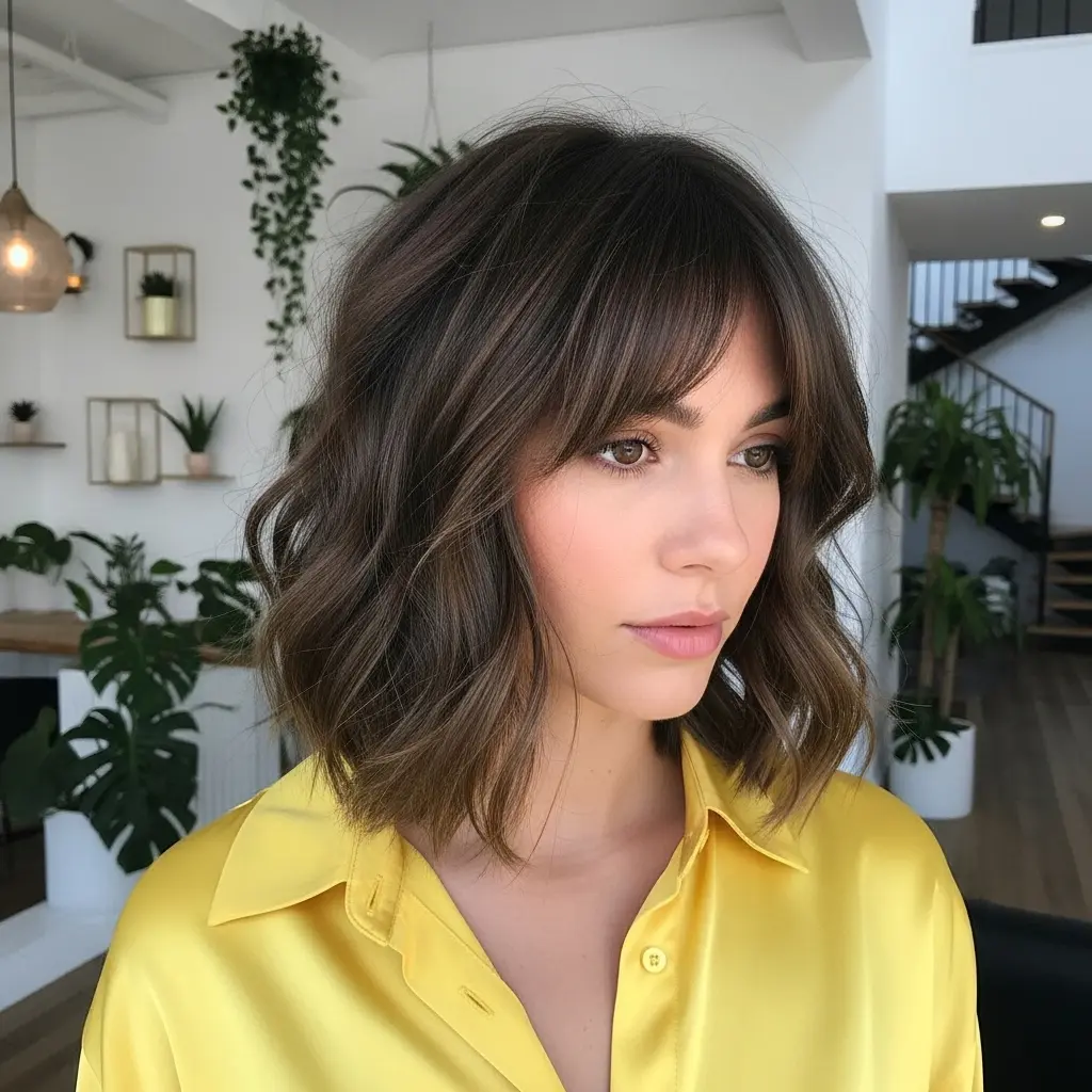 #1 Brunette Thin Textured Bob