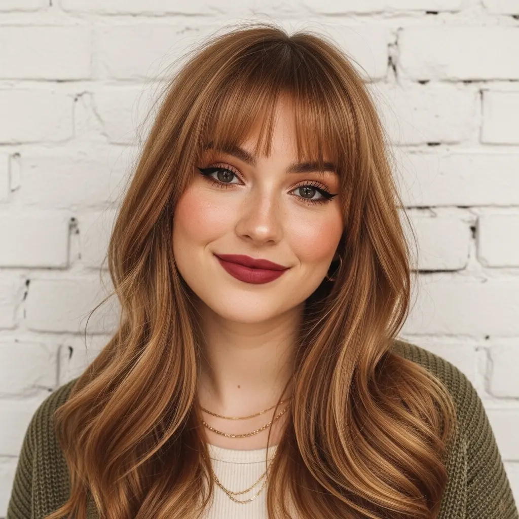 #1 Soft Long Hair with Blunt Bangs