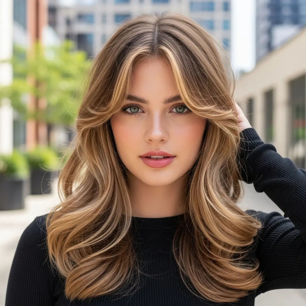 #11 Long Light Brown Octopus Cut with Bangs