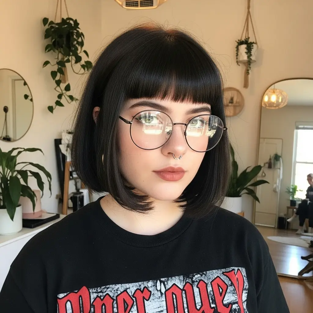#12 Graduated French Bob with Thick Bangs