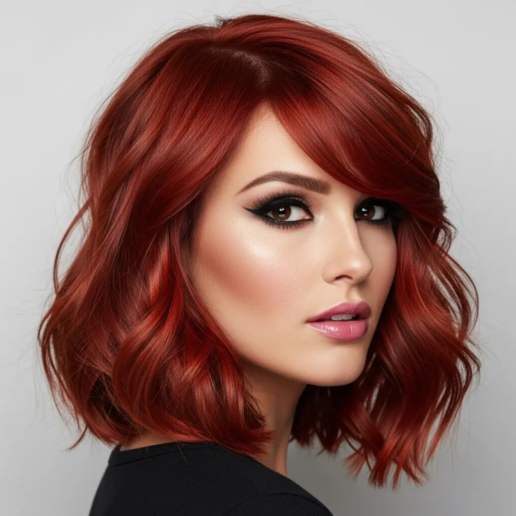 #12 A-Line Cut with Side-Swept Bangs