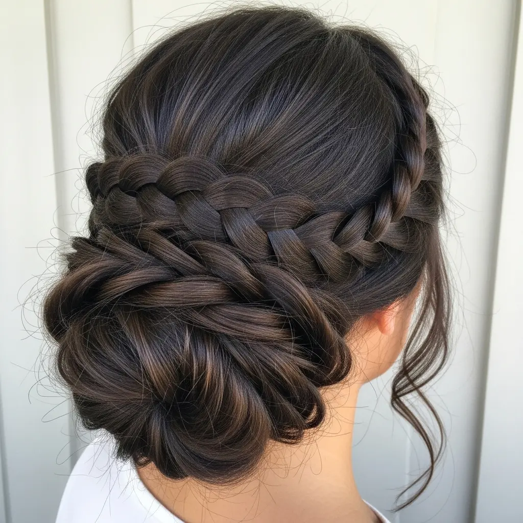 #13 Braided Messy Side Bun