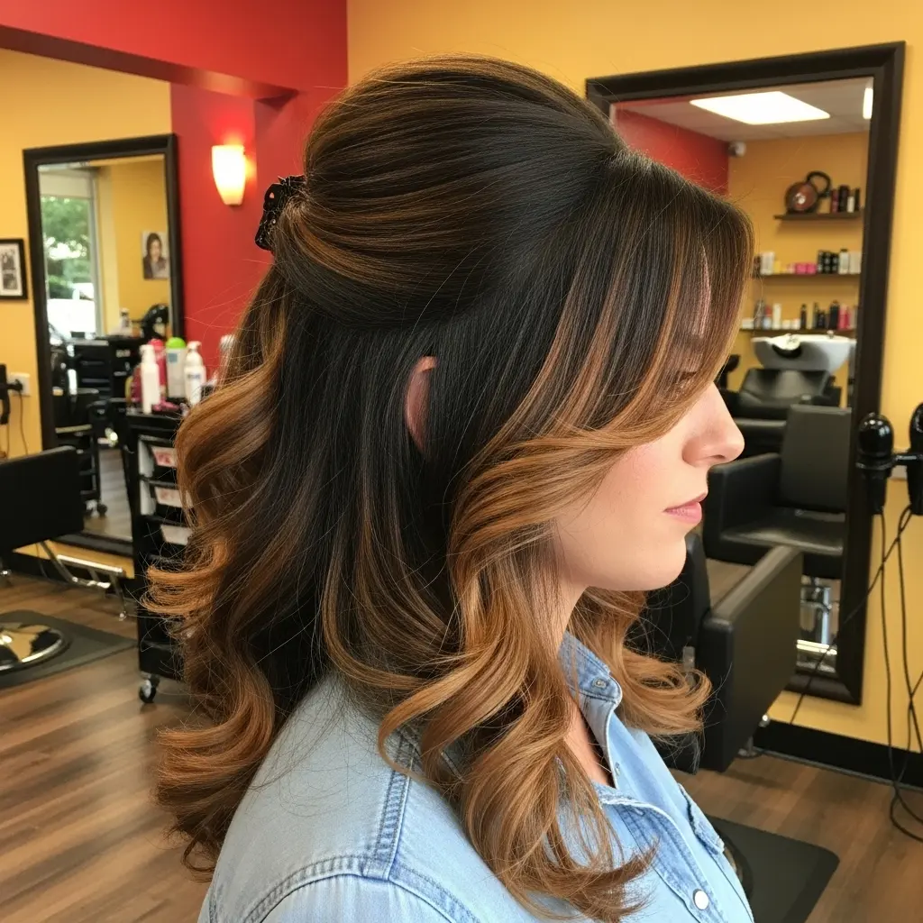 #13 Voluminous Half Updo