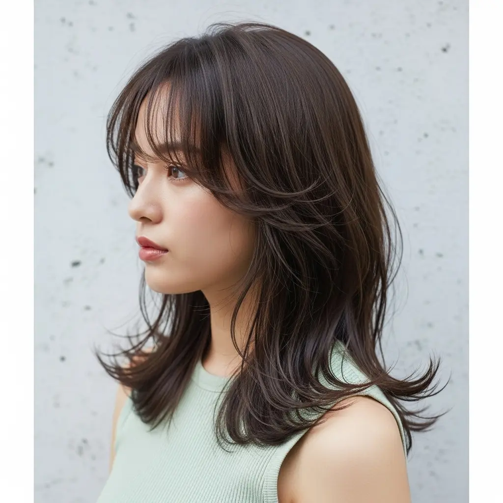 #17 Medium Hush Cut with Light Bangs