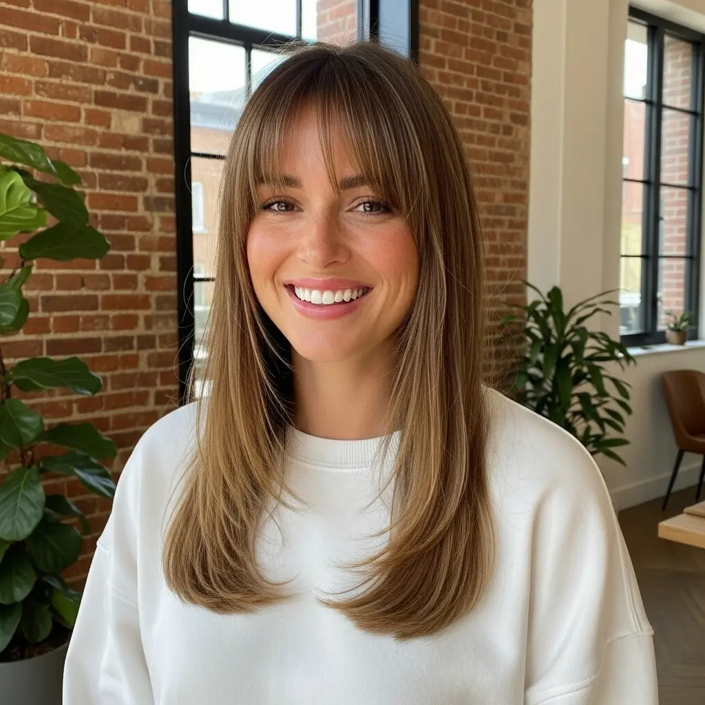 #19 Long Wispy Bangs and Face Frame