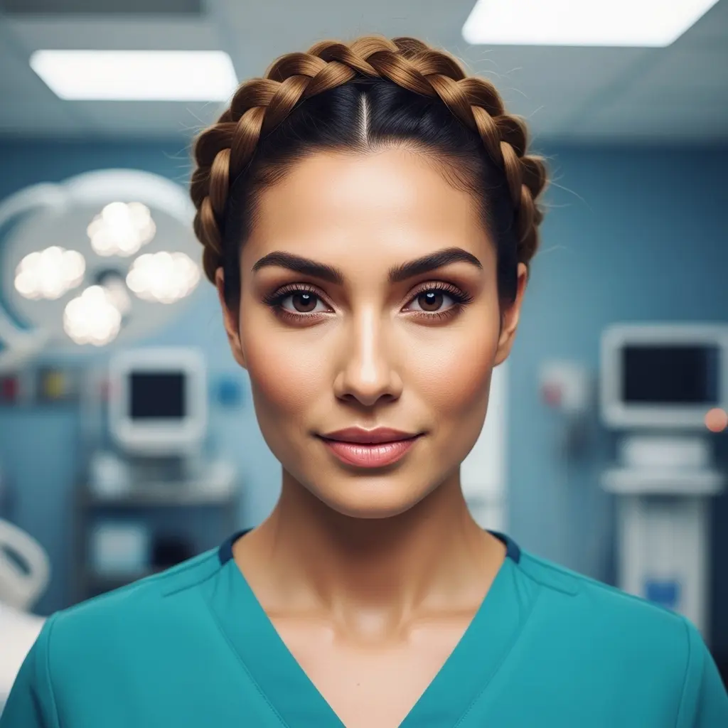 #4 Pulled Back Crown Braid for Long Shifts