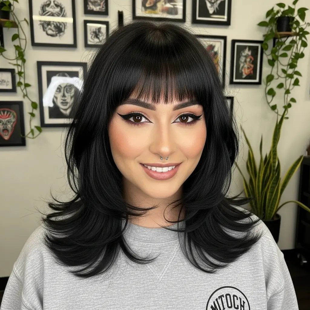 #4 Silky Straight Hair with Fringe