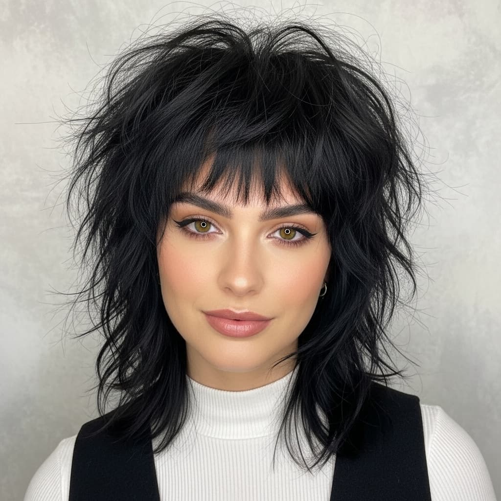 #4 Shaggy Wolf Cut with Choppy Fringe