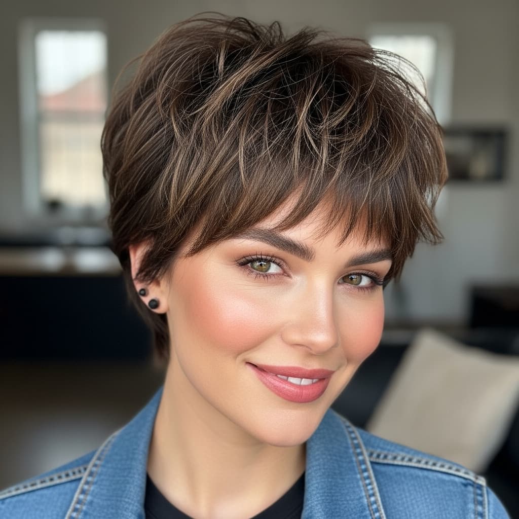 #5 Low-Maintenance Shaggy Pixie Style