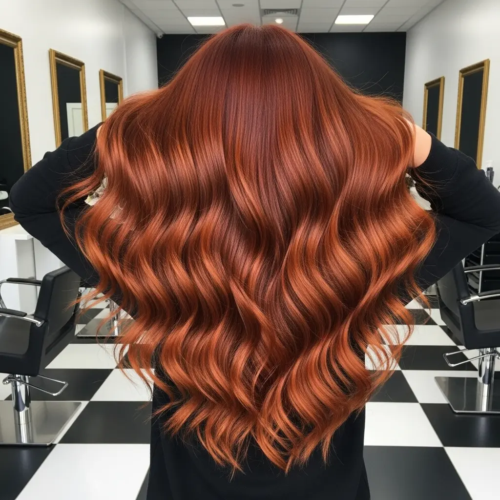 #6 Dimensional Copper Color Waves