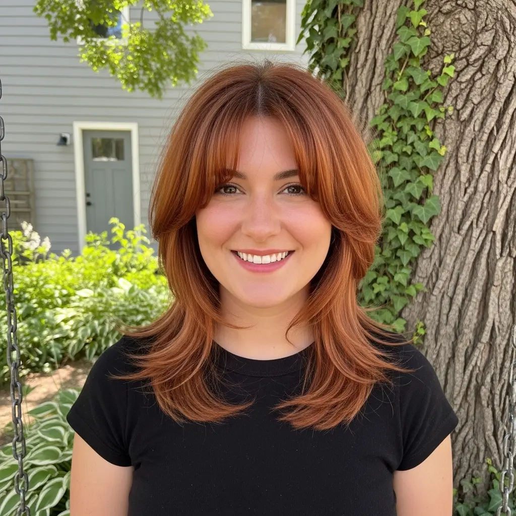 #9 Medium Jagged Layers and Piece-y Bangs