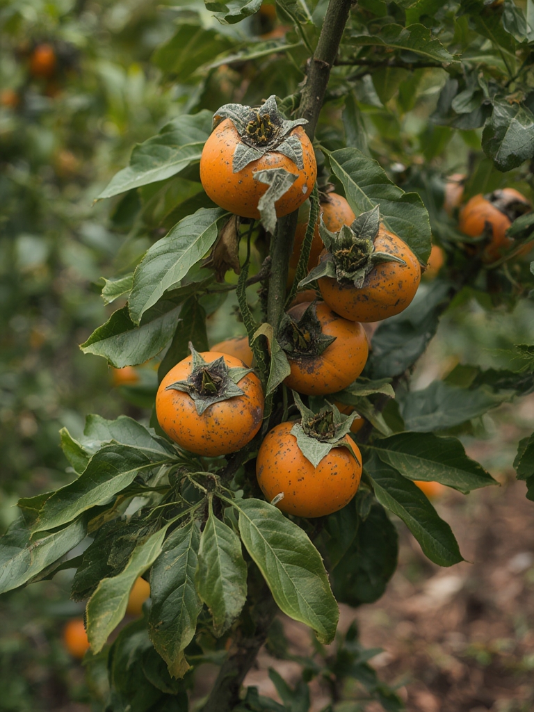 American Persimmon Fruits