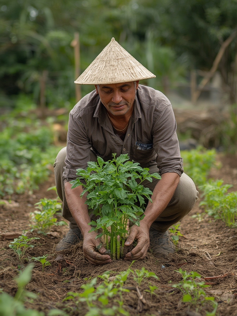 Chia plants growing stages