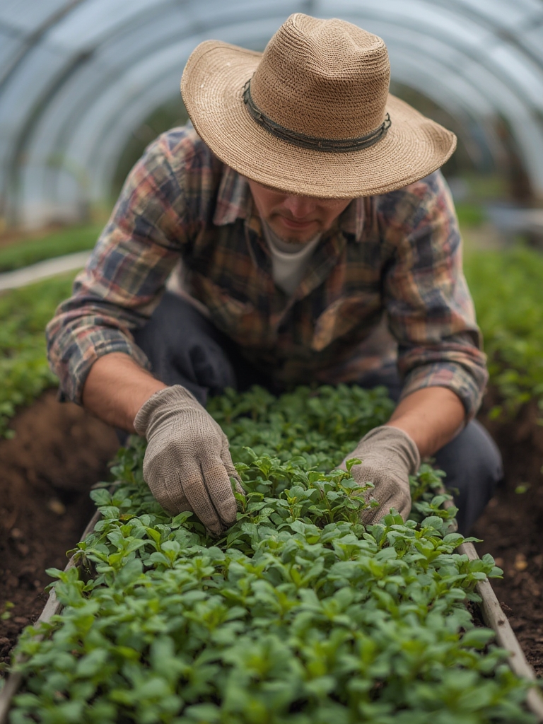 Growing stages of microgreens from seeds to harvest