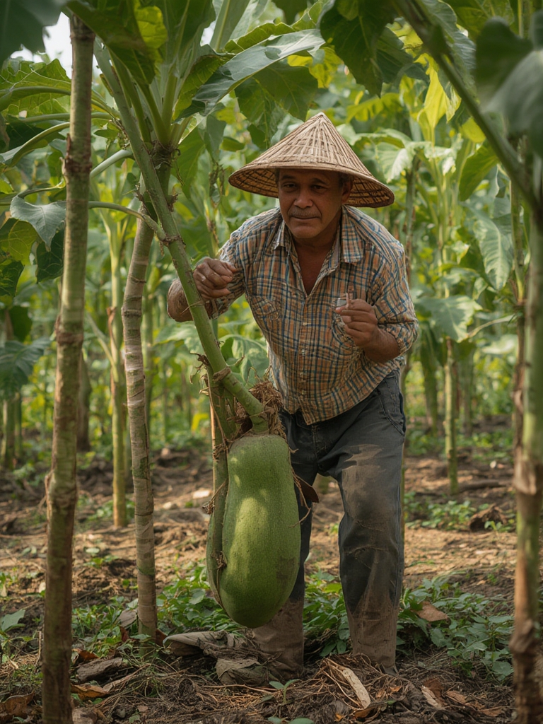 Pawpaw tree with fruits