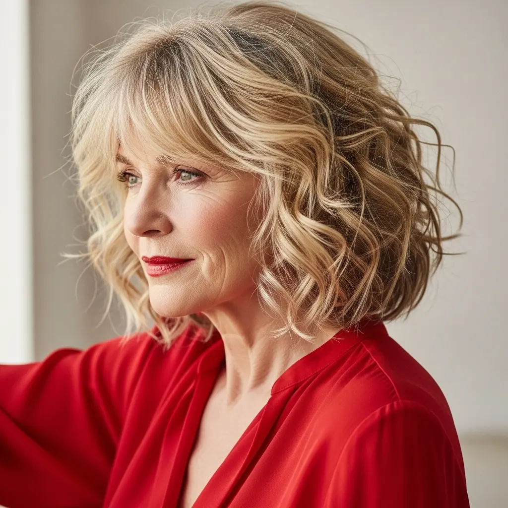 #17 Bangs and Curls for a Youthful Spirit