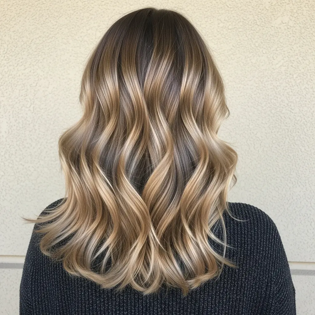 #26 Caramel Bronde Shade with Mid-Length Waves