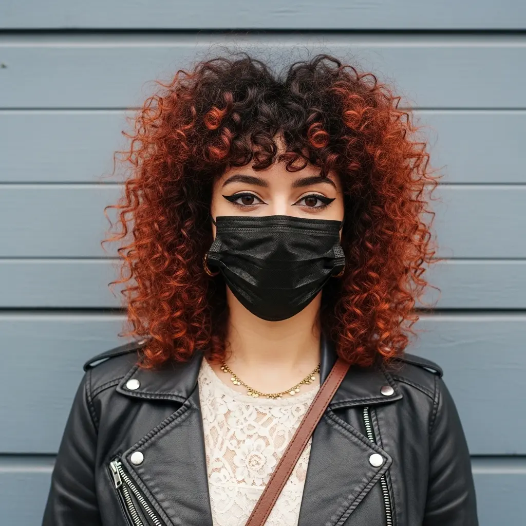 #8 Shaggy Layers and Short Bangs for Curly Locks