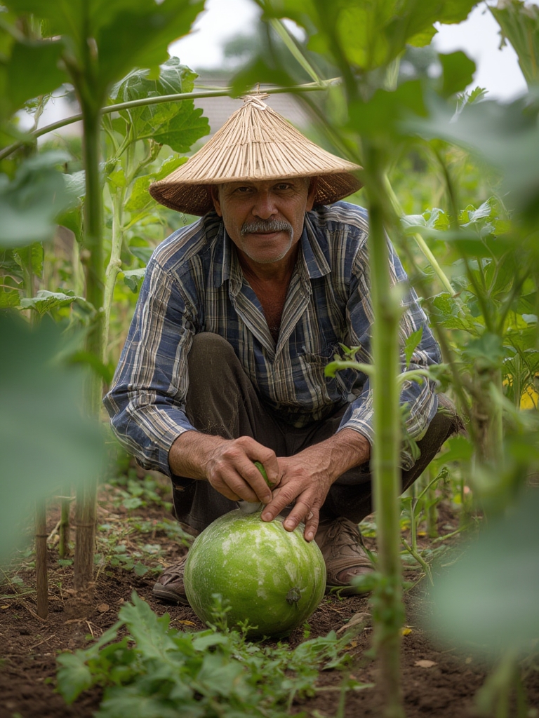 Growing Bitter Melon on Trellis