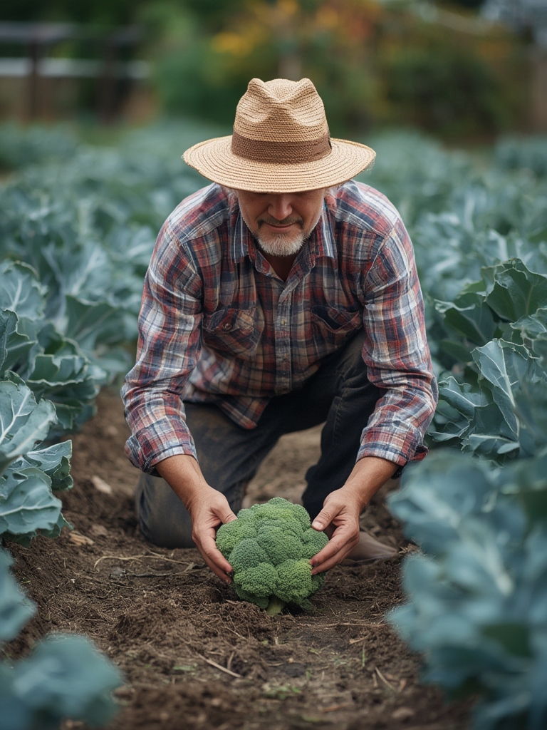 Broccoli Plant Growing