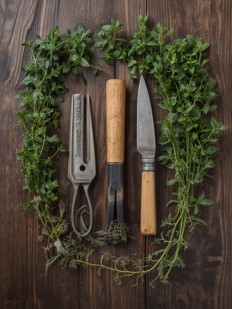 Oregano plant growing in garden