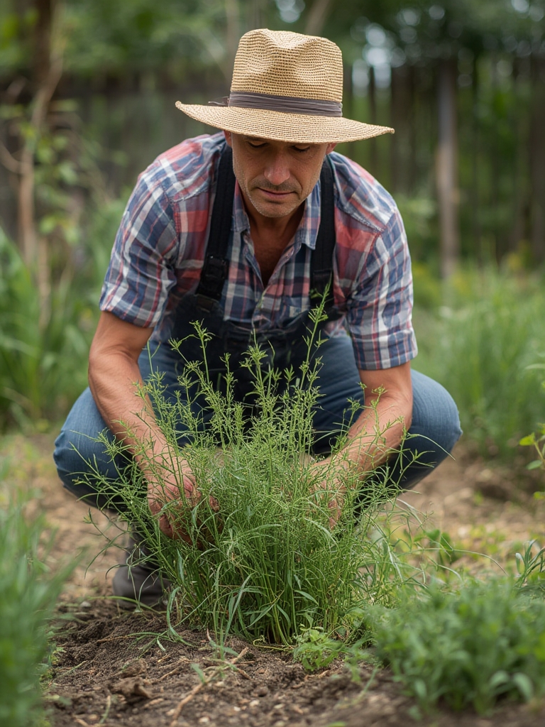 Step by step tarragon planting process