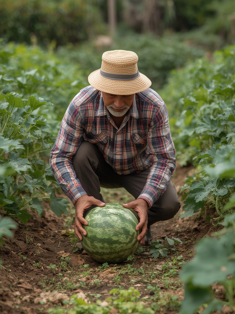 Growing watermelon stages