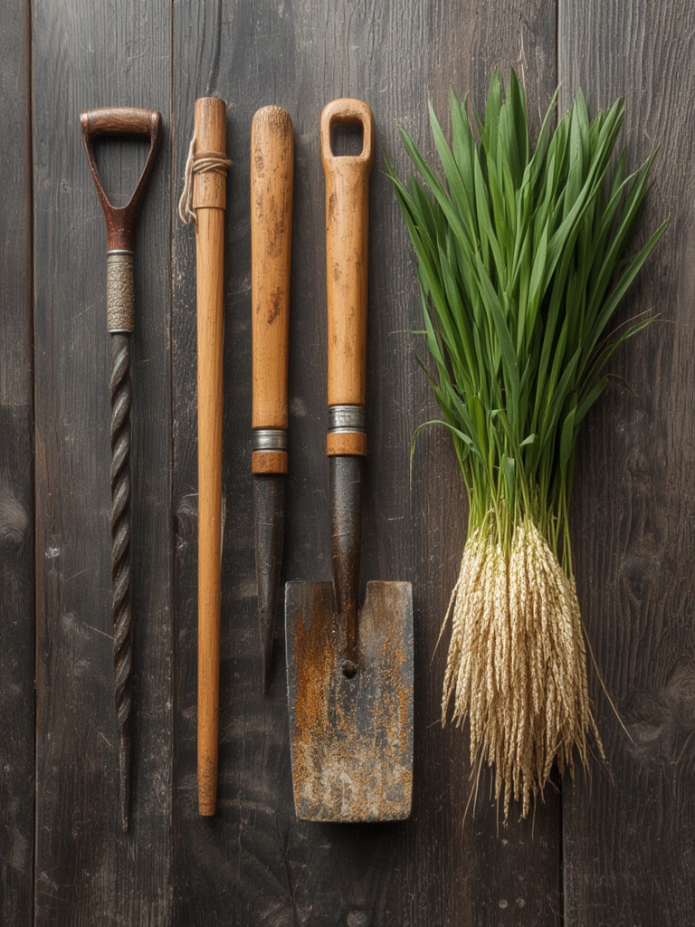 White Rice Seeds and Seedlings