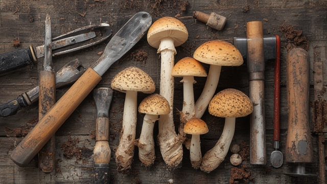 Fresh oyster mushroom growing supplies